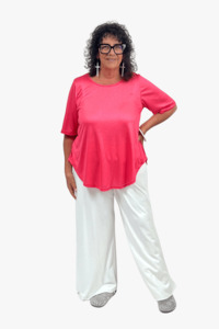 TCD Curve Tee - Fluor Pink