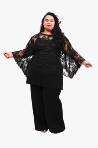 Under 200: Gorjis Cove Top - Black Lace