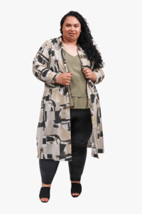 TCD Cleo Summer Coat Split - Part Side Print