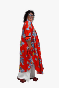 Linen: TCD Georgie Shirt - Tropical Orange