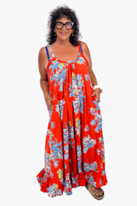 TCD Maxi Baby Doll Dress - Tropical Orange