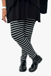 TCD Leggings - Rayah Stripe Black & Cream