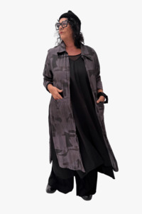 TCD Cleo Summer Coat Split - Aubergine