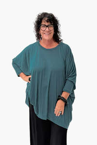 TCD Habitat Top - Petrol Blue Merino
