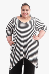 TCD Ring My Bell Top - Cream Stripes (Lucky Last - L)