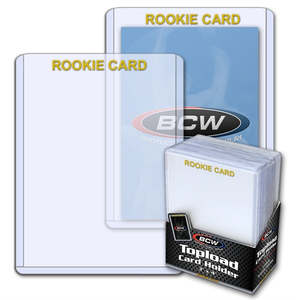 Card Holders Toploaders: BCW - Toploader Card Holders Rookie Imprinted Gold (25 Pack)
