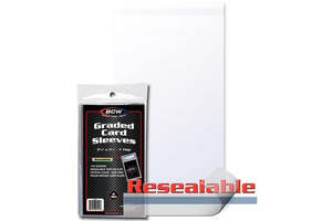 Card Holders Toploaders: BCW - Graded Card Sleeves Resealable (100) Clear