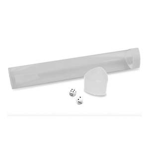 Playmats Tcg Collector Nz: BCW Playmat Tube with Dice Holder - White