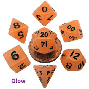Dice Tcg Collector Nz: MDG - Mini Polyhedral Dice Set: Glow Orange