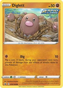 Pokemon Tcg Sword Shield Chilling Reign Tcg Collector Nz: Diglett (076/198) [Sword & Shield: Chilling Reign]
