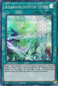 2021 Tin Of Ancient Battles Tcg Collector Nz: Adamancipator Signs [MP21-EN234] Prismatic Secret Rare