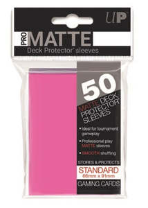 Card Sleeves Standard Sized Tcg Collector Nz: Ultra Pro - Matte Sleeves - Bright Pink (50 pc) (Standard Sized)