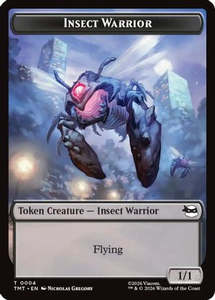 Mtg Singles Instock: Insect Warrior // Food Double-Sided Token (TMT-4 // 8) - Teenage Mutant Ninja Turtles