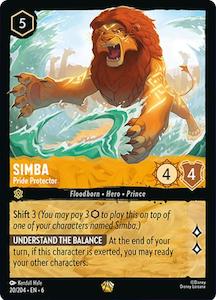 Lorcana Single: Simba - Pride Protector (20/204) [Azurite Sea]