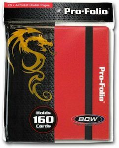 Bcw: BCW Card Pro-Folio 4 Pocket Album (20 Pages) - Red