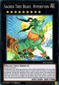 Blazing Vortex Singles: Sacred Tree Beast, Hyperyton [BLVO-EN047] Super Rare