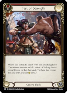 Flesh And Blood Heavy Hitters Singles: Test of Strength [HVY239] (Heavy Hitters)  Rainbow Foil