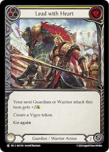 Flesh And Blood Heavy Hitters Singles: Lead with Heart (Yellow) [HVY193] (Heavy Hitters)  Rainbow Foil