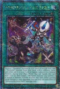 Yugioh Singles Instock: Mementotlan Bone Party [RA04-EN099] Quarter Century Secret Rare