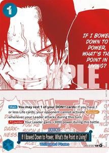 Recommended Seguno: If I Bowed Down to Power, What's the Point in Living? (3rd Anniversary Treasure Campaign Pack) [One Piece Promotion Cards]