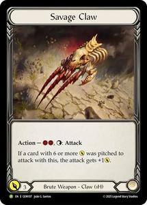 Flesh And Blood Singles All: Savage Claw [GEM107] (GEM Pack 4)  Cold Foil