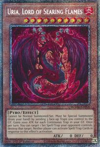 Yugioh Singles Instock: Uria, Lord of Searing Flames (Starlight Rare) [MZMU-EN000] Starlight Rare
