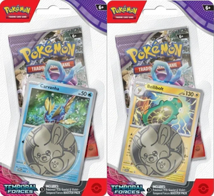 Temporal Forces Single Booster Blister Set with Bellibolt & Carvanha Promo TCG NZ