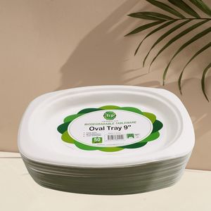 Products: 9″ Bio Oval Snack/ Side Plate x 500pcs