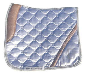 Saddle Pad - White and Sparkle Rose Gold (Dressage)