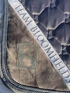 Saddle Pad - Grey and Sparkle White (Dressage)