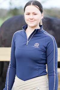 Clothing: Chloe Navy Crystal Base Layer With Long Sleeves