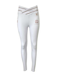 Celeste White Crystal Leggings