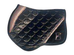 Saddle Pad - Black and Sparkle Rose (Jump)