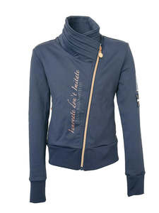 Clothing: Sabrina Sport in Navy with Ruffle Collar Top