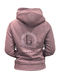 Orla Cross Neck Heather Mini Hoodie with diamanté