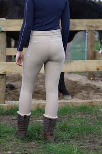 Maya Ultra High Pleated Leggings- Beige