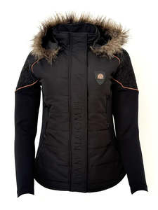 Francesca Black With Rose Gold Lace And Fur Jacket