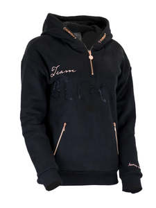 Clothing: Luna - Black with Rose Gold - Hoodie