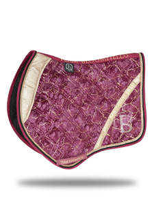 Horse: Saddle Pad - Electra Mulberry and Gold (Jump)