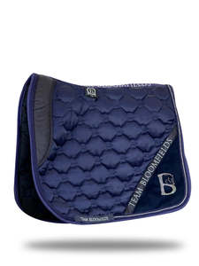 Horse: Saddle Pad - Navy and Navy Sparkle (Dressage)