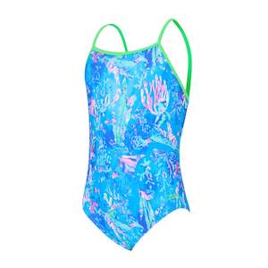 Swimwear 1: Zoggs - Girls - Yaroomba Floral One Piece - Sea Space