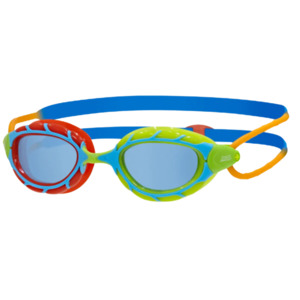 Goggles Junior Pool Training: Zoggs - Predator Junior Goggle - Red/Green - Blue/Orange - Tint