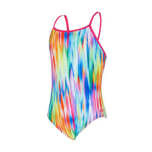 Swimwear 1: Zoggs - Toddler Girls - Yaroomba Floral One Piece - Moonbeam
