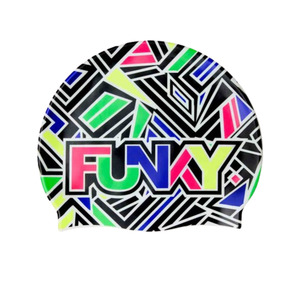 1 Caps: Funky - Silicone Swimming Cap - Bits Of Peace