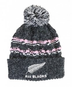 All Blacks Cable Knit Pom Pom Beanie
