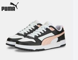 Womens Puma Rebound Trainers- Black/Pink