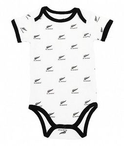 All Blacks Bodysuit-Multi Logo White