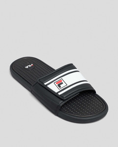 Mens Fila Atrani Slide- BlackRedWhite