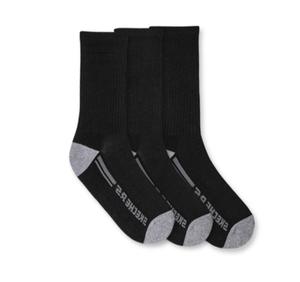 Mens 1/2 Terry Crew-Black