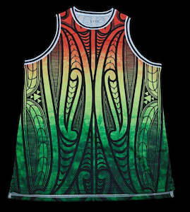 Native Maori Collection: NM Mesh Singlet - Rasta